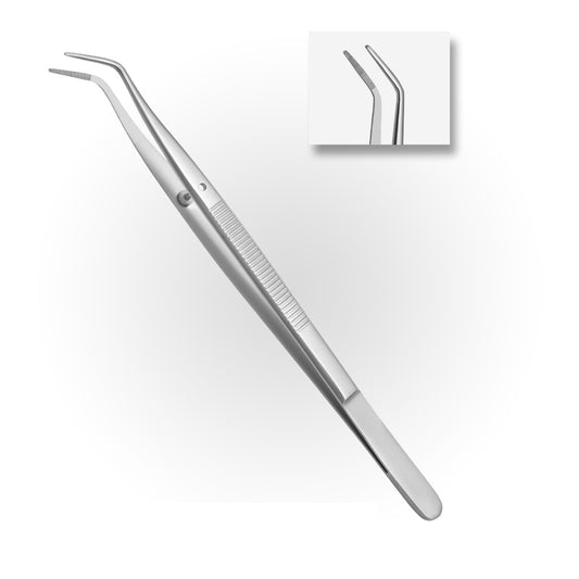 Bracket Tweezer With Thin Serrated Tips